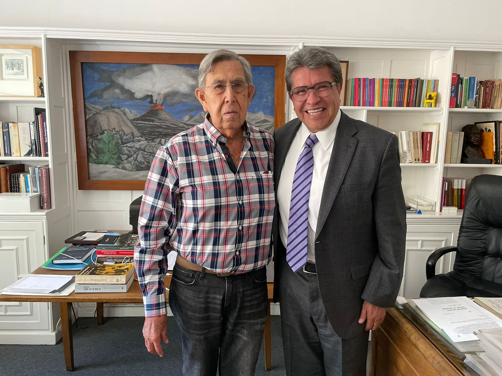 Ricardo Monreal se reúne con Cuauhtémoc Cárdenas; “la República nos necesita”, dice