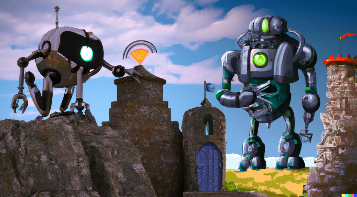 DALL·E-2023-03-15-13.48.02-A-robot-defending-a-fortress-against-cyber-bugs