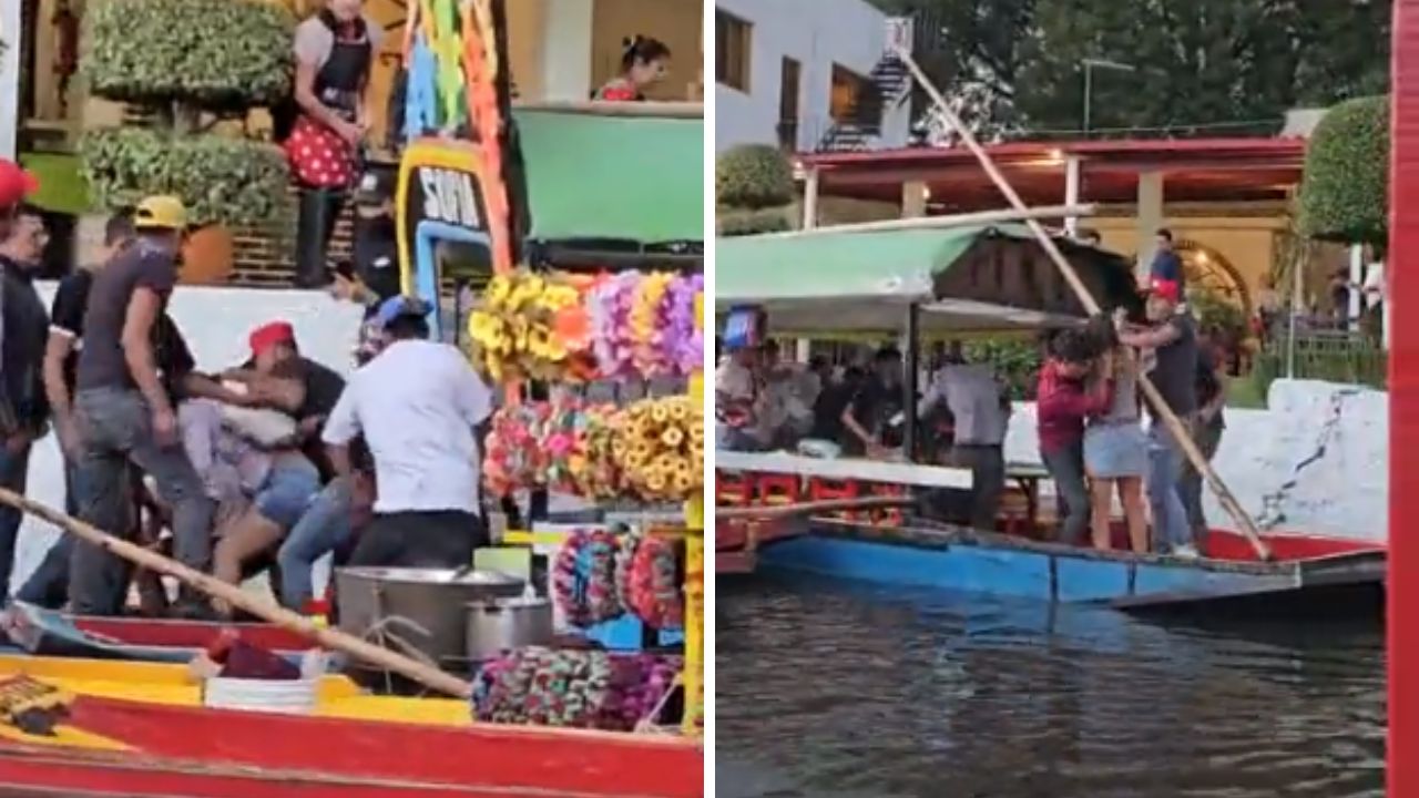 pelea-trajineras-Xochimilco
