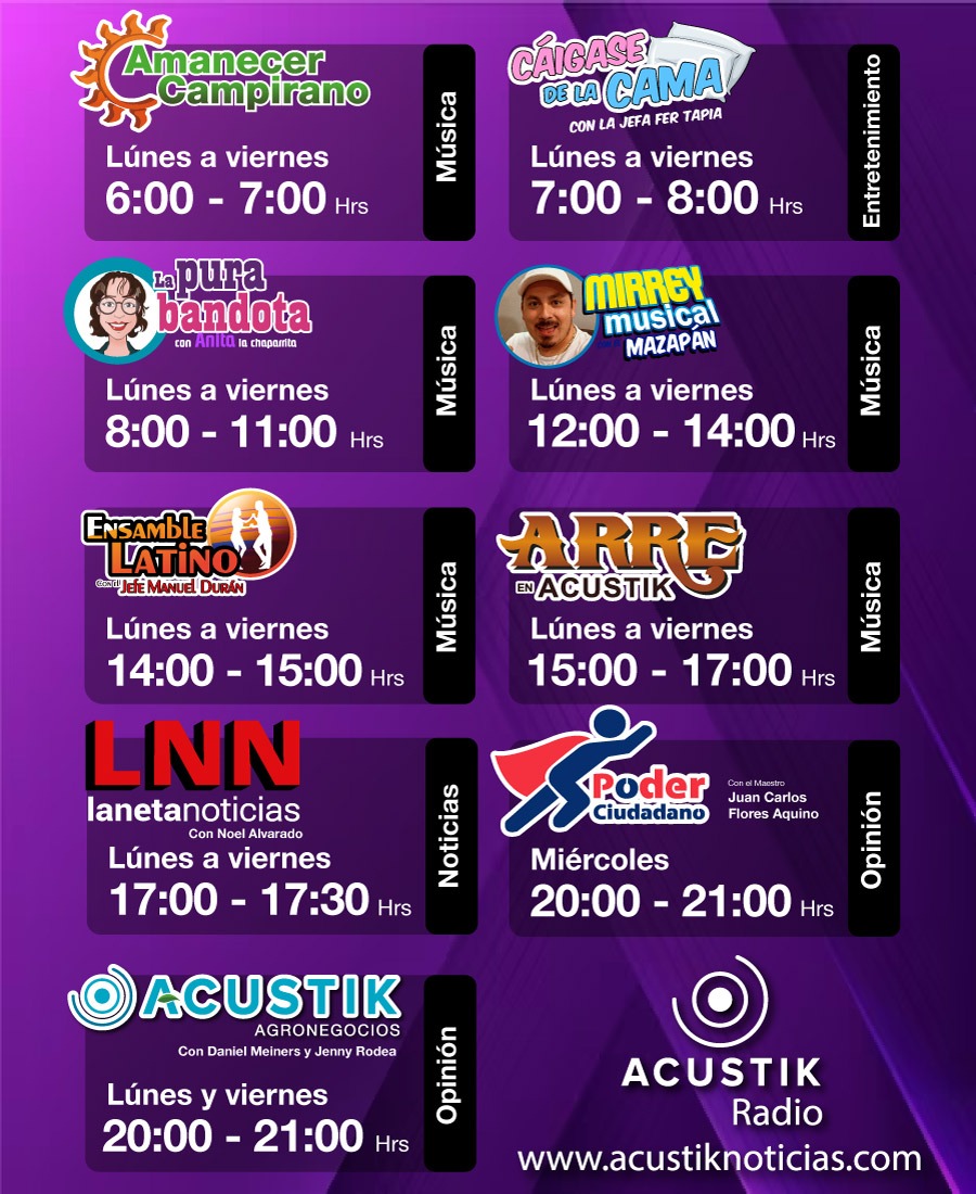 Grupo Acustik lanza nueva programación en radio