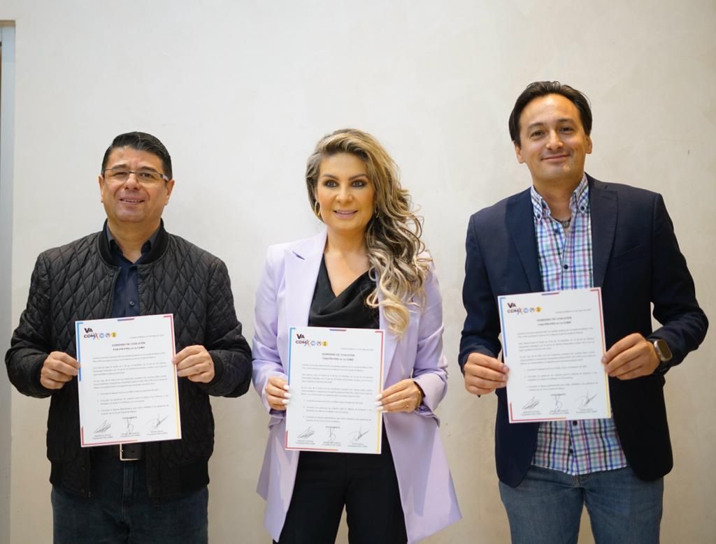PAN, PRI y PRD en la CDMX firman ir en Alianza y Gobiernos de Coalición para 2024