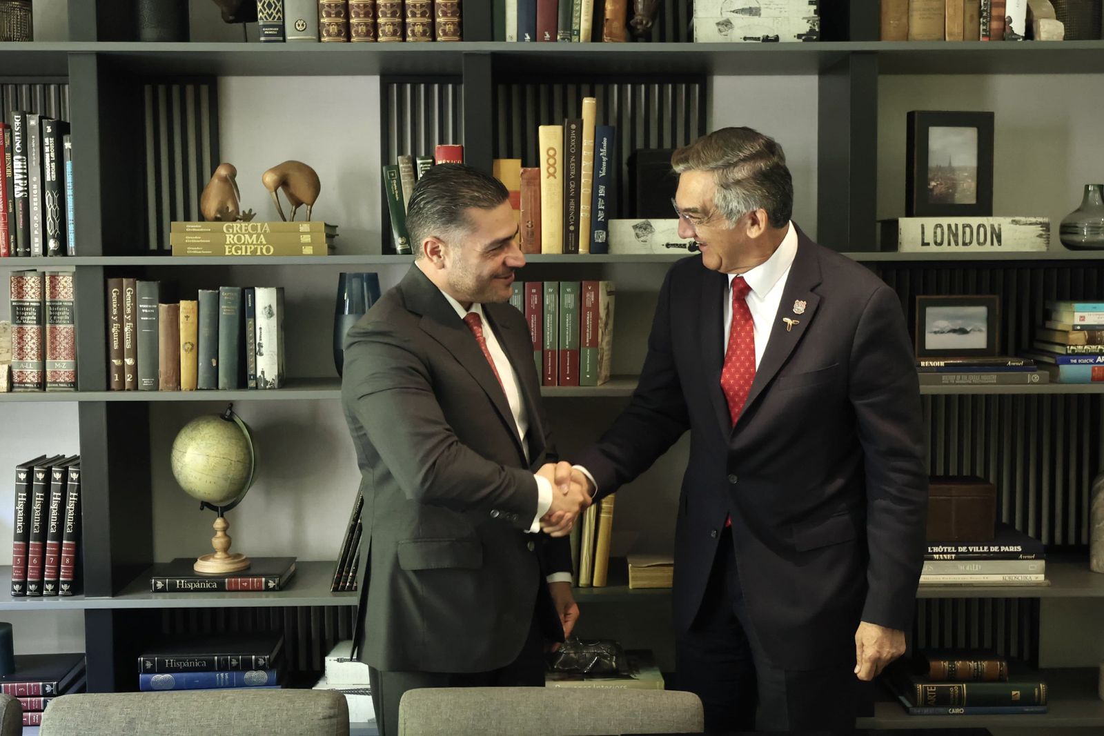 Tratan Américo Villarreal y Omar García Harfuch temas de seguridad en Tamaulipas