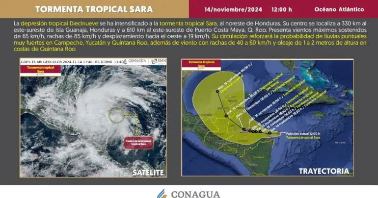 conagua-tormenta-tropical-sara-quintana-roo