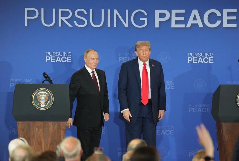 EEUU-ALASKA-ANCHORAGE-PUTIN-TRUMP-REUNION-CONFERENCIA DE PRENSA