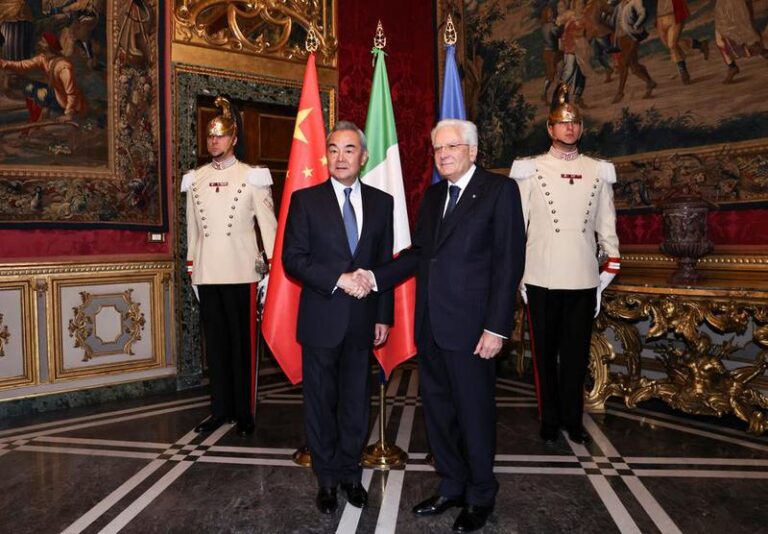 ITALY-ROME-PRESIDENT-CHINA-WANG YI-MEETING