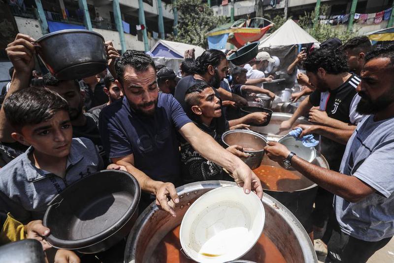 MEDIO ORIENTE-CIUDAD DE GAZA-ALIMENTOS GRATUITOS-DISTRIBUCION