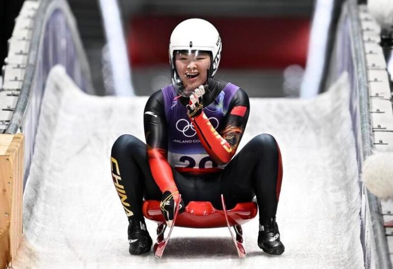 Wang Peixuan logra el mejor resultado olímpico de China en trineo individual femenino