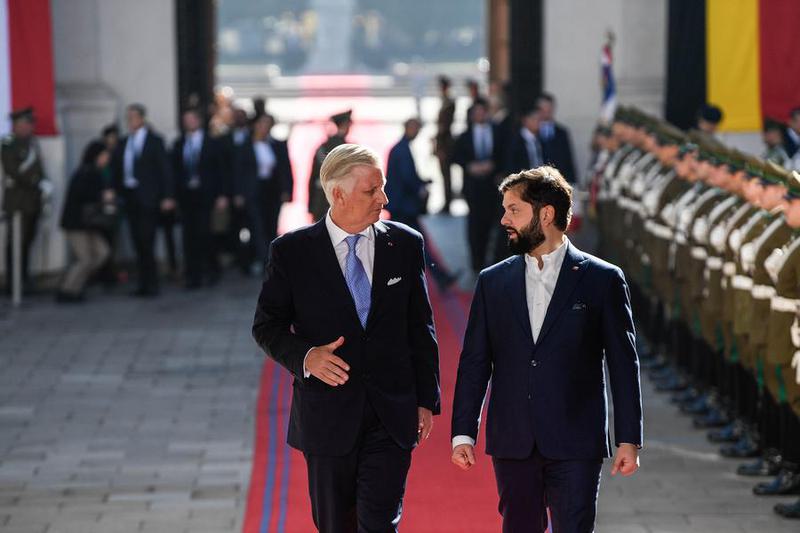 CHILE-SANTIAGO-BORIC-BELGICA-VISITA
