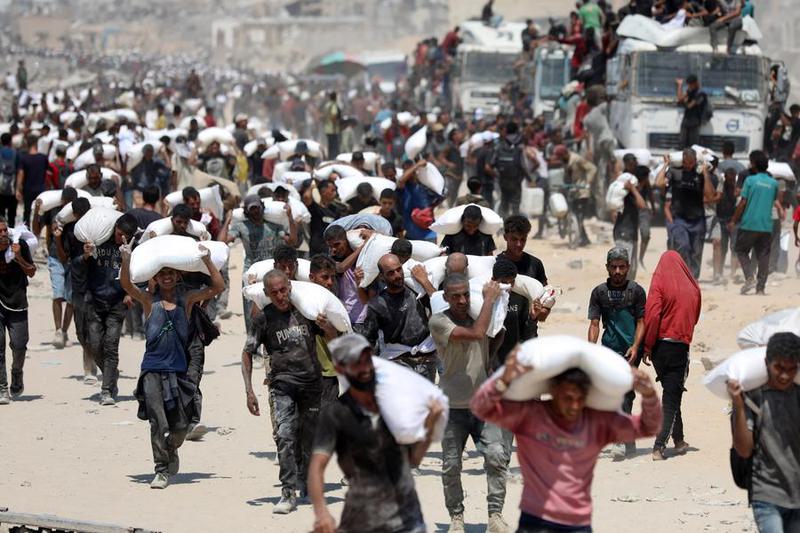 MEDIO ORIENTE-GAZA-BEIT LAHIA-AYUDA HUMANITARIA