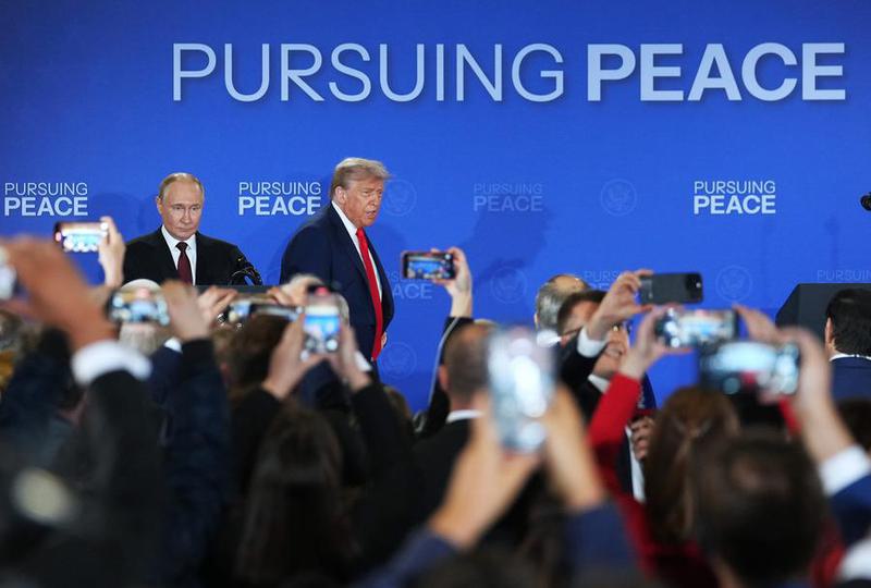 EEUU-ALASKA-ANCHORAGE-PUTIN-TRUMP-REUNION-CONFERENCIA DE PRENSA