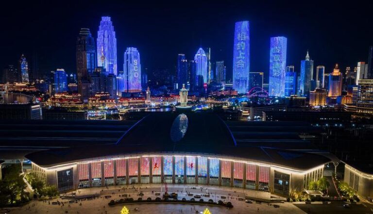 CHINA-TIANJIN-CUMBRE DE LA OCS-VISTA DE LA CIUDAD