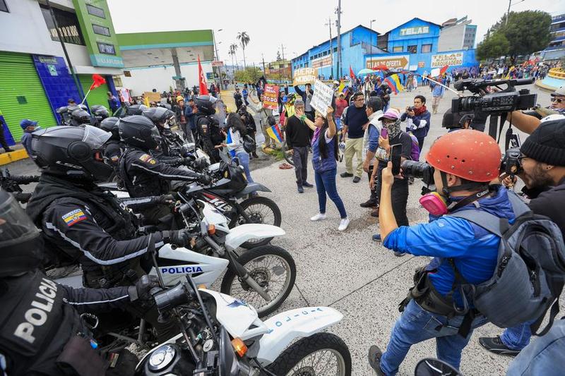 ECUADOR-QUITO-PARO NACIONAL-ENFRENTAMIENTO