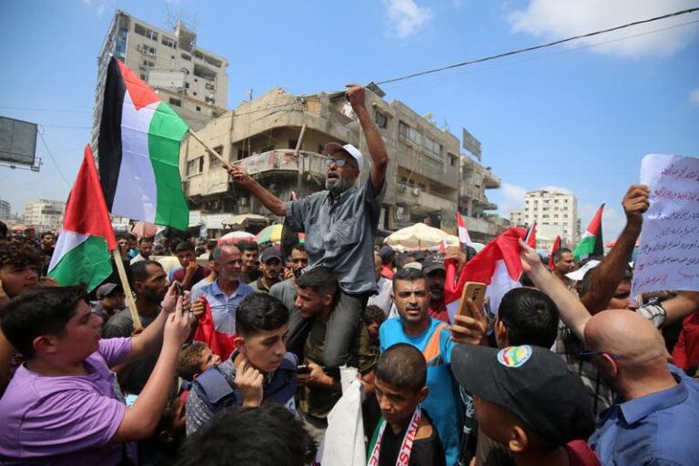 MEDIO ORIENTE-CIUDAD DE GAZA-PROTESTA