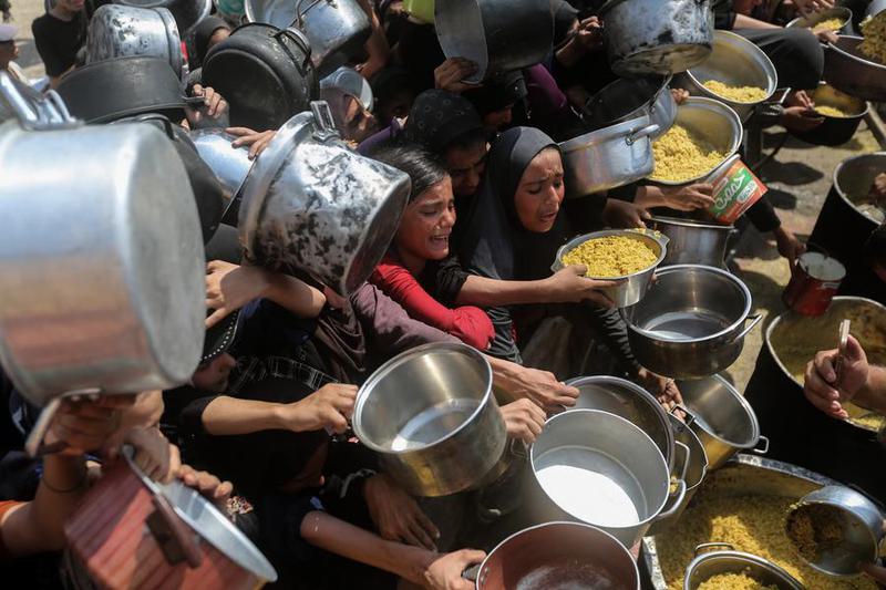 MEDIO ORIENTE-CIUDAD DE GAZA-ALIMENTOS GRATUITOS