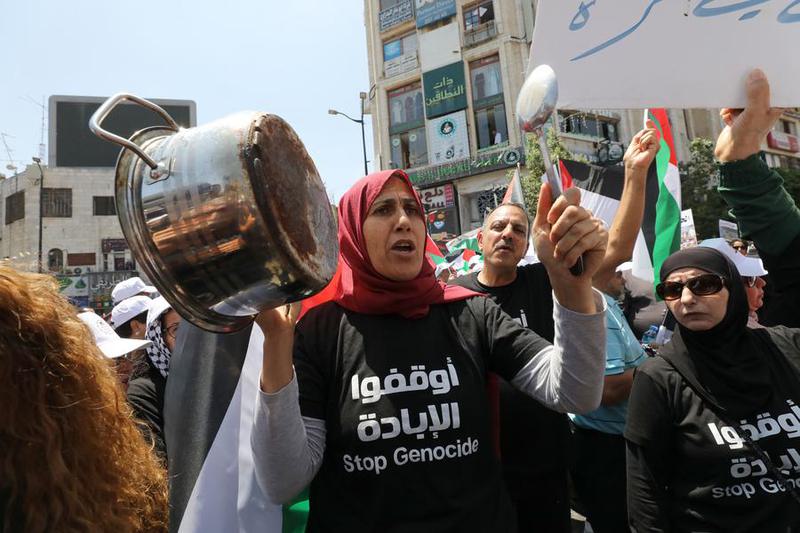 MEDIO ORIENTE-CISJORDANIA-RAMALLAH-MANIFESTACION
