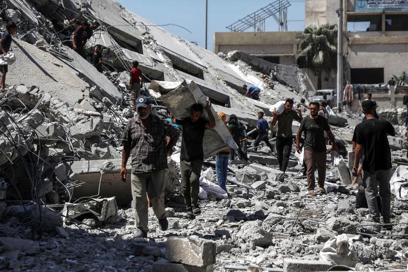 MIDEAST-GAZA CITY-AIRSTRIKE-DAMAGE