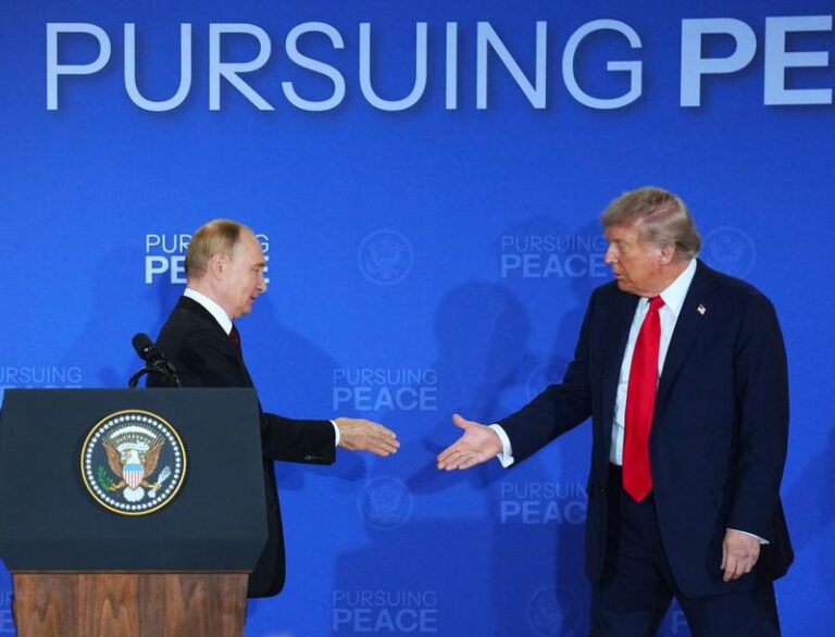 EEUU-ALASKA-ANCHORAGE-PUTIN-TRUMP-REUNION-CONFERENCIA DE PRENSA
