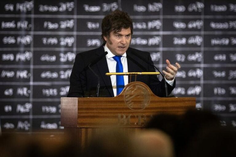 ARGENTINA-BUENOS AIRES-MILEI-BOLSA DE COMERCIO DE BUENOS AIRES-ANIVERSARIO