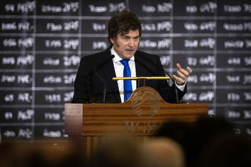 ARGENTINA-BUENOS AIRES-MILEI-BOLSA DE COMERCIO DE BUENOS AIRES-ANIVERSARIO