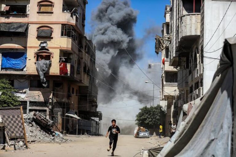 MEDIO ORIENTE-CIUDAD DE GAZA-ATAQUE AEREO-DAÑOS