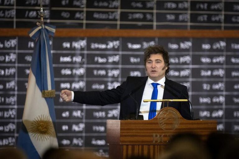 ARGENTINA-BUENOS AIRES-MILEI-BOLSA DE COMERCIO DE BUENOS AIRES-ANIVERSARIO
