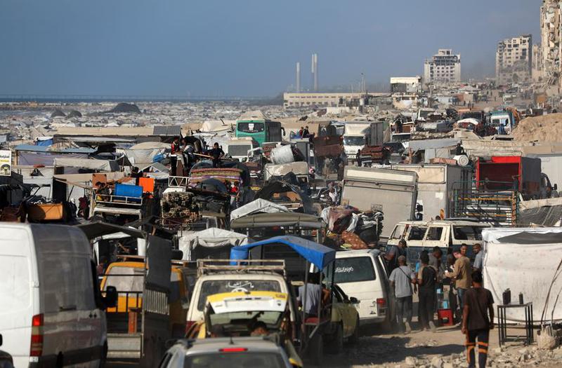 MEDIO ORIENTE-GAZA-PALESTINOS-HUIDA